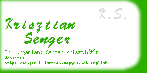 krisztian senger business card